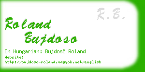 roland bujdoso business card